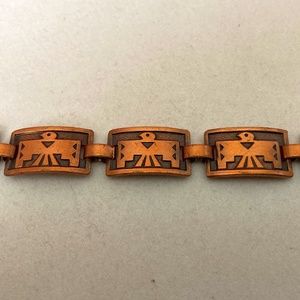 Bracelet Vintage Bell Trading Post Southwestern Thunderbird Solid Copper Jewelry